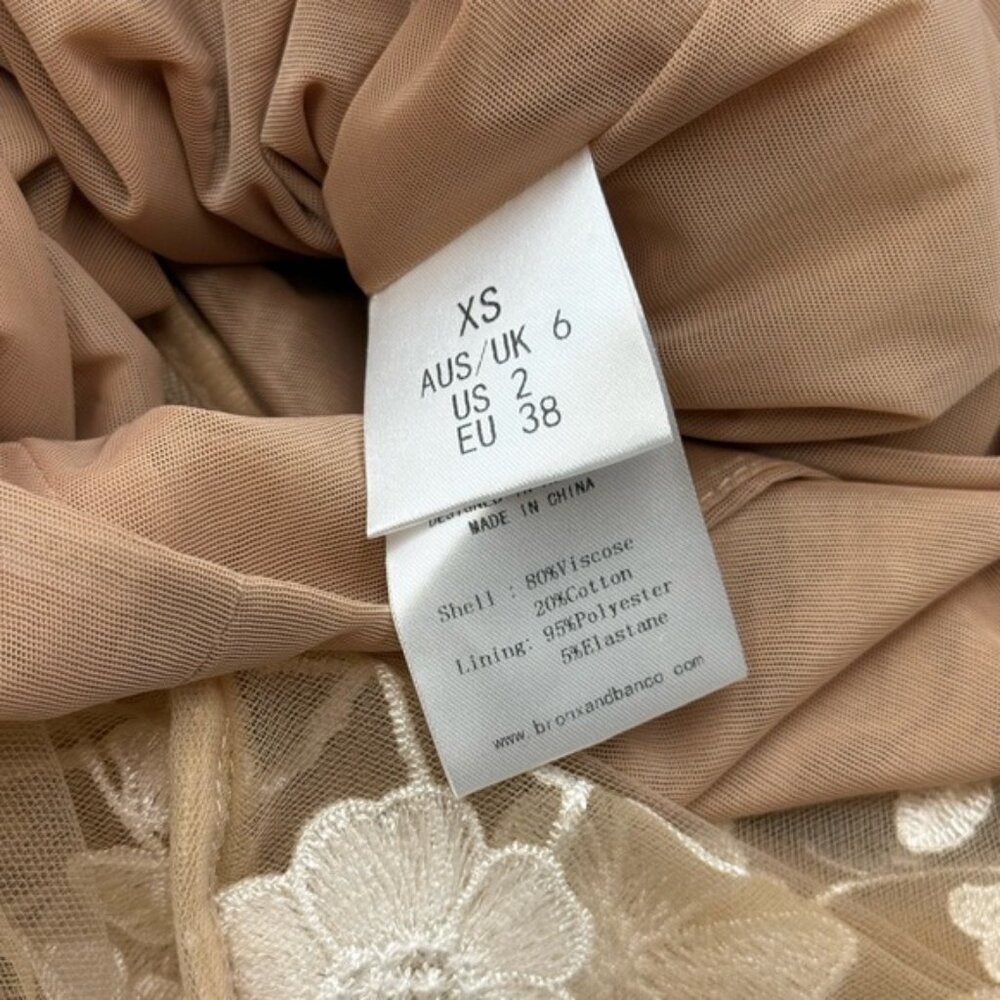 🆕 BRONX & BANCO 🧿 NWOT Jasmine Blanc Bridal Maxi Dress, Sz XS US 2 - Picture 14 of 15